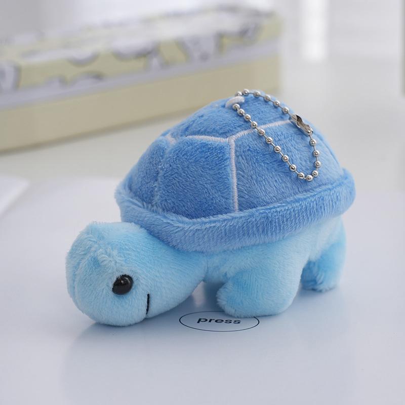 Cute Turtle Mini Keychain Plush Stuffed Toys Tortoise Cartoon Dolls Soft Animal Small Pendant Bag Ornaments Decor Kid Girl Gifts