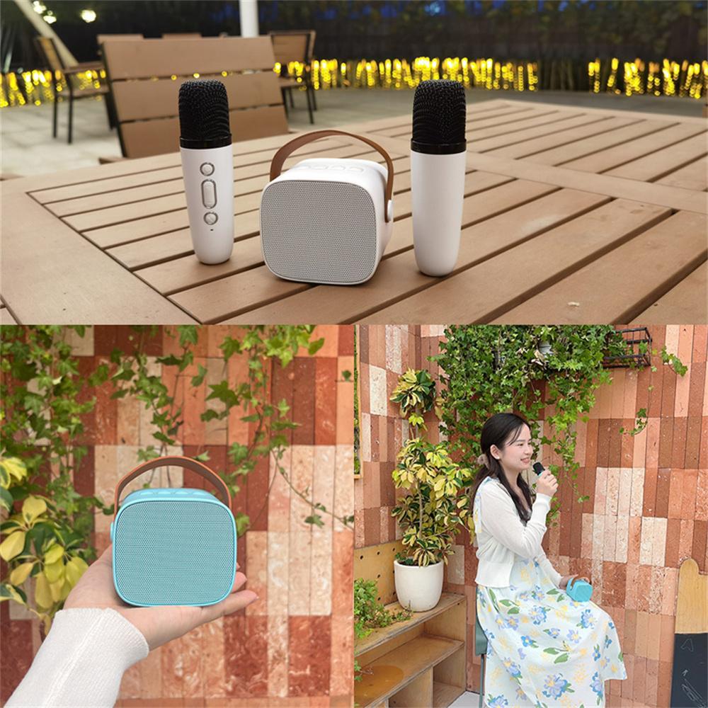 P2 Home Kids Karaoke Bluetooth-compatible Speaker Portable Loudspeaker with 2 Microphones