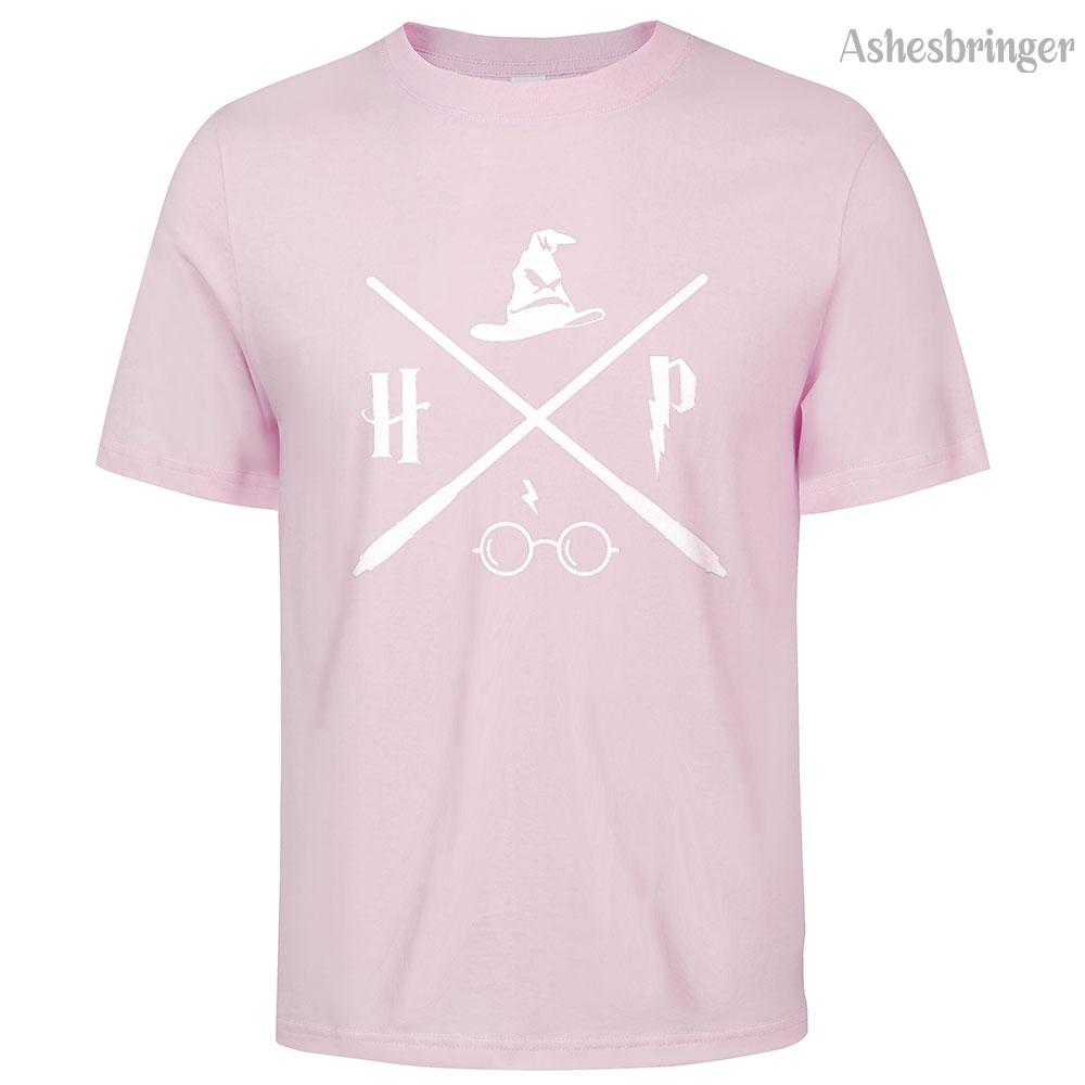 Men's Cotton Wizard Potter Glasses Move Symbol Graphic T Shirt on Unisex Street Casual Style Tee for Men and Women
