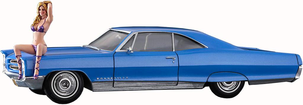 Hasegawa 1966 American Coupe Type P Girls Figure Plastic Model SP424 1/24 w/Blonde