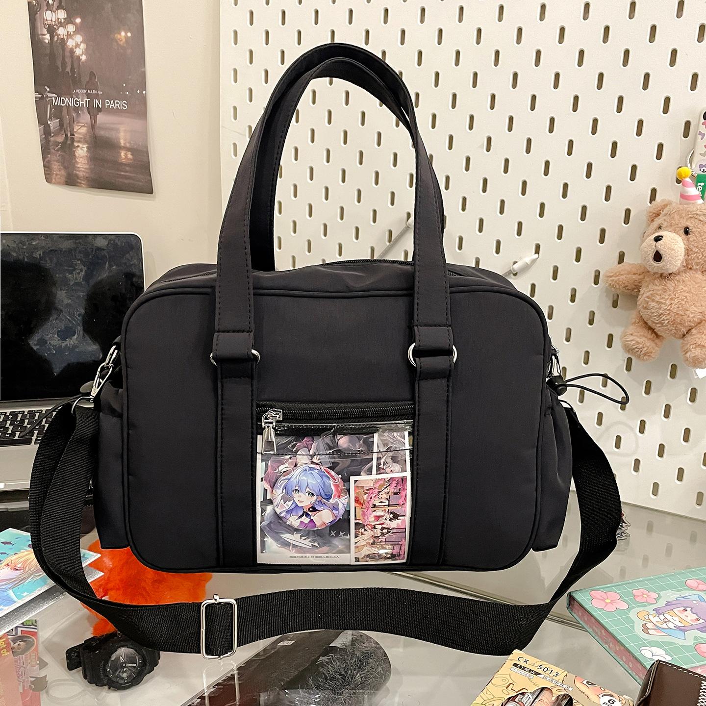 

Cute Academy Messenger Bag Japanese Style Large Capacity Shoulder Crossbody Bag for Comic C Ita Bag чёрный