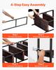 Industrial Bookshelf, 6-Tier, Vintage Ladder Shelf Bookshelves and Bookcases, with Metal Frame, Book Organizer with Open Shelves, for Living Room,
