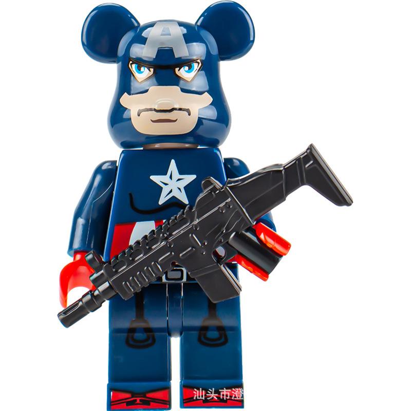 Ninja Warrior Superhero Doll With Weapon Single Building Block Assembly Toy