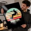 Surfing D Texture Printed Poster Custom Vintage Metal Tin Plate Sign for Wall Art Bathroom Decor Luxury Decoration Home Room