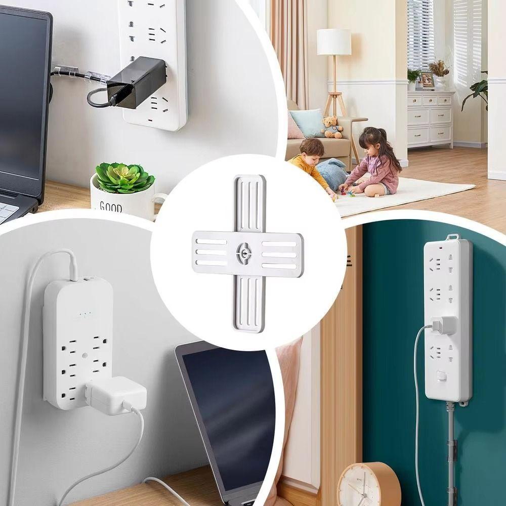Wall Mount Socket Holder Self-Adhesive Wall Socket Holder Power Outlet Sticker  Family