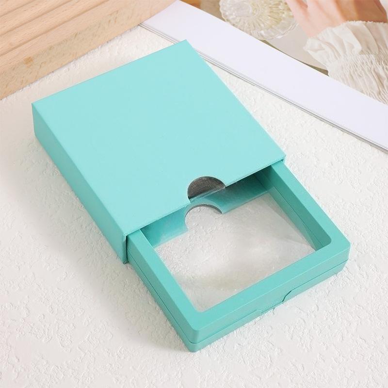 Transparent Floating Display Boxes Lastic PE Film Jewelry Packaging Box Jewelry Necklace Ring Seal Antioxidant Collectible Storage Case 10pcs