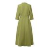 ZANZEA Women Round Neck Casual 3/4 Sleeve Loose Long Dress