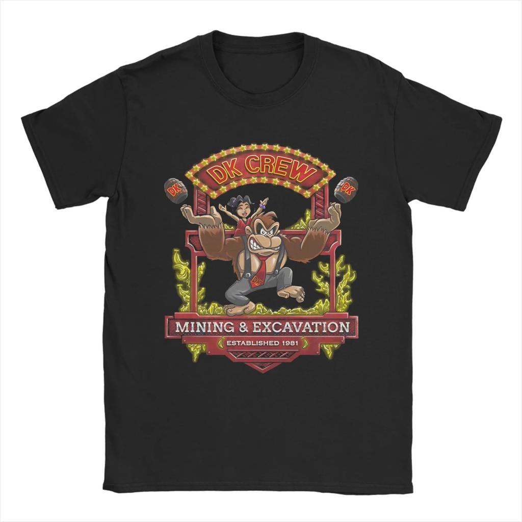 2026 New Fashion Funny Donkey Kong Video Games High Quality Soft T Shirts Men's O-neck Short Sleeve Tops Cotton Summer Tops Y2K