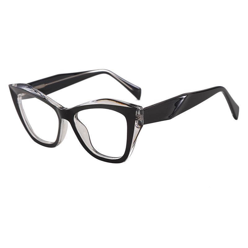 Cat-eye Blue Light Blocking Reading Glasses with Large Irregular Frame