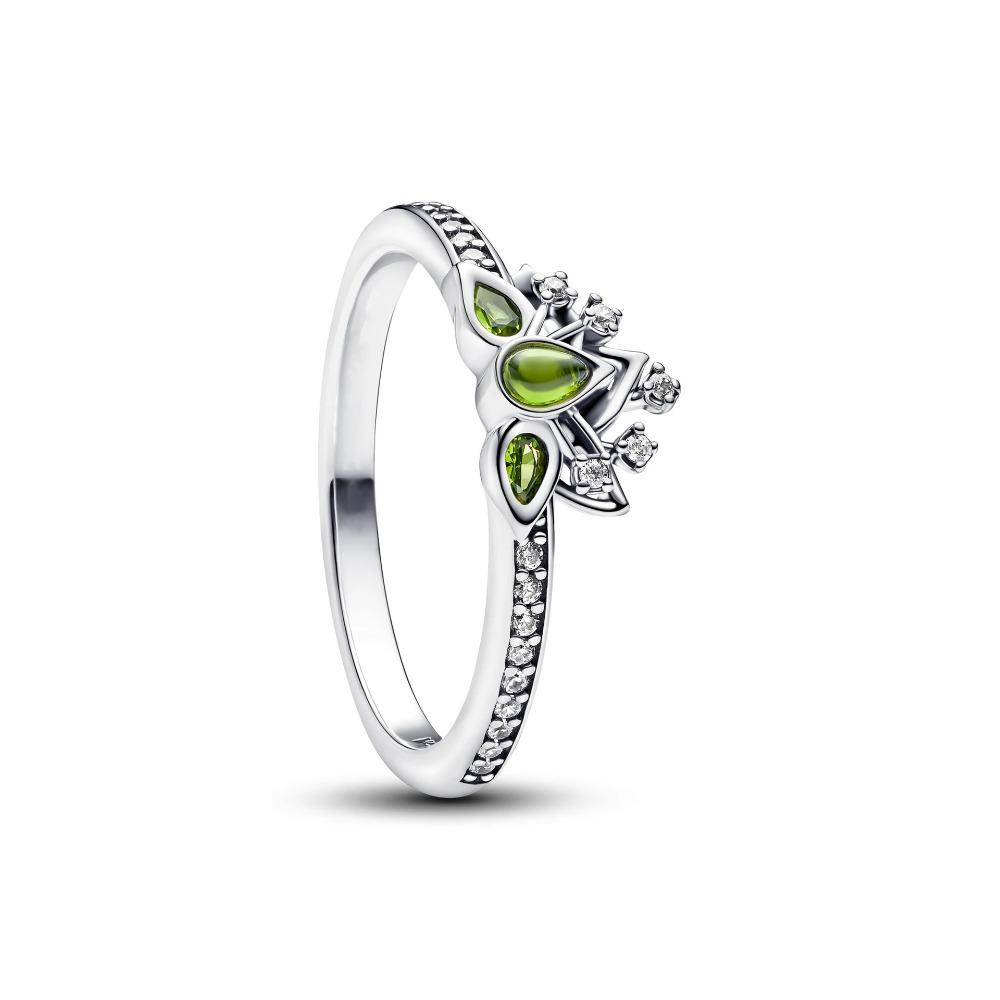 Boże Narodzenie Srebro 925 Korona Serce Kwiat Skrzydło Cyrkon Błyszczące Pierścionki Dla Kobiet Biżuteria Fine Jewelry ślub Rocznica Prezenty