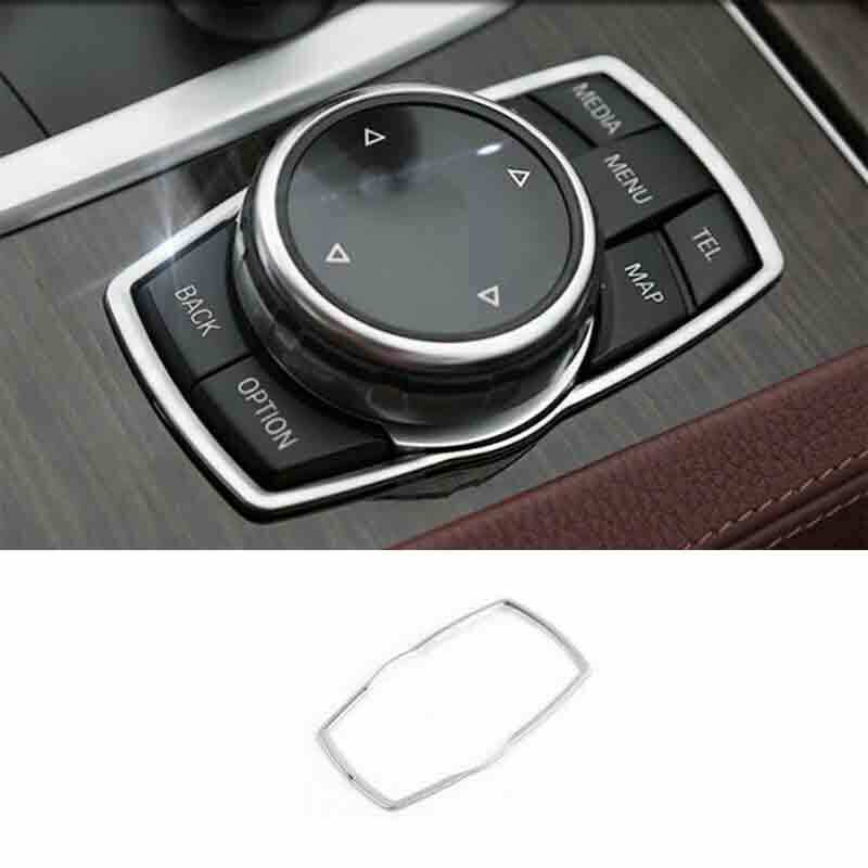 ABS Silver Central Console Multimedia Frame Decor 1X For BMW X3 F25 X4 2014-2017