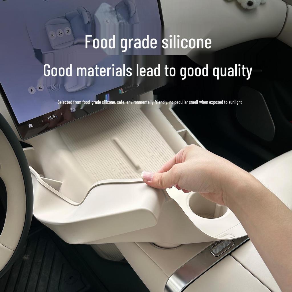 Silicone Mat for Xiaomi YU7 Charger: Dustproof, Non-slip Protective Pad for Car Console.