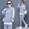 Women's Causal Sweat Suit  Spring Autumn Clothes Fashion Long Sleeve Crop Tops T-shirt And Pants Two Piece Set For Women