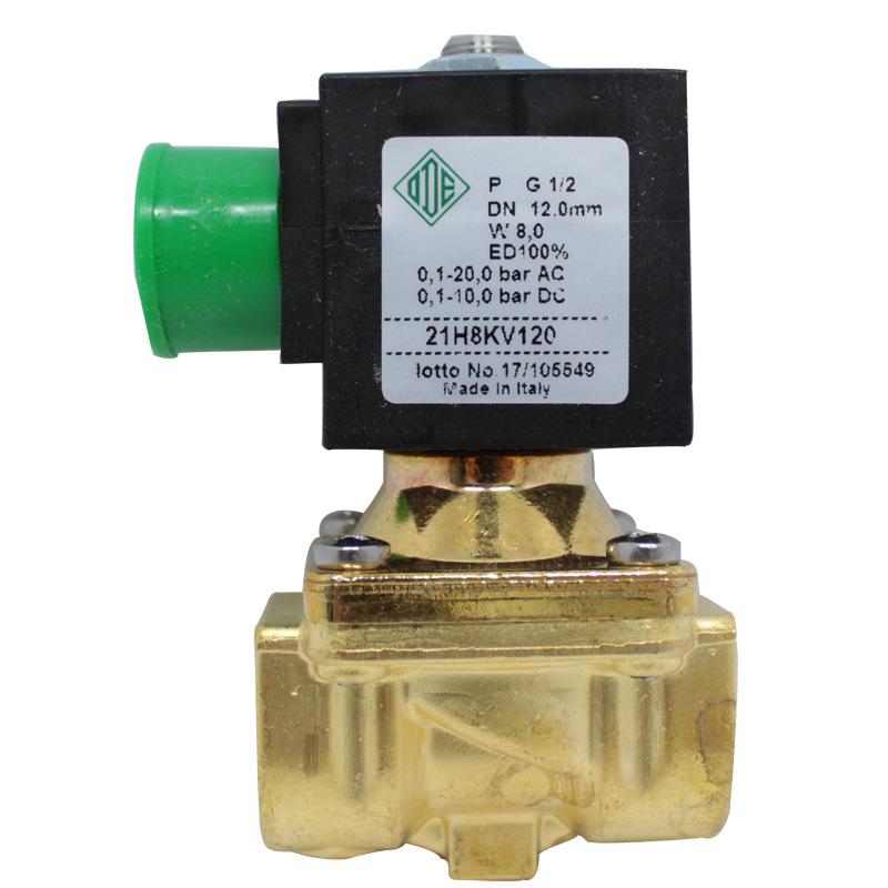 Italy Ode Steam Brass Two-Way Solenoid Valve 24V 21H8KV120 DN15