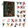 Hummingbird Advent Calendar Hummingbirds 2026 24 Days Christmas Countdown with Unique Holiday Gifts Pcs 2D Acrylic Ornaments for Bird Lovers,