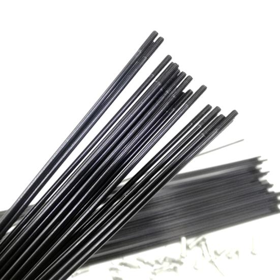 16Pcs 251mm-269mm MTB Mountain Bicycle Bike Wheel Steel Spokes Parts with Caps