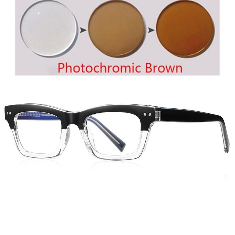 Thick Frame Square Myopia Glasses With Degree Women Men Anti Blue Rays Student Prescription Spectacles 0 -0.5 -0.75 To -6.0