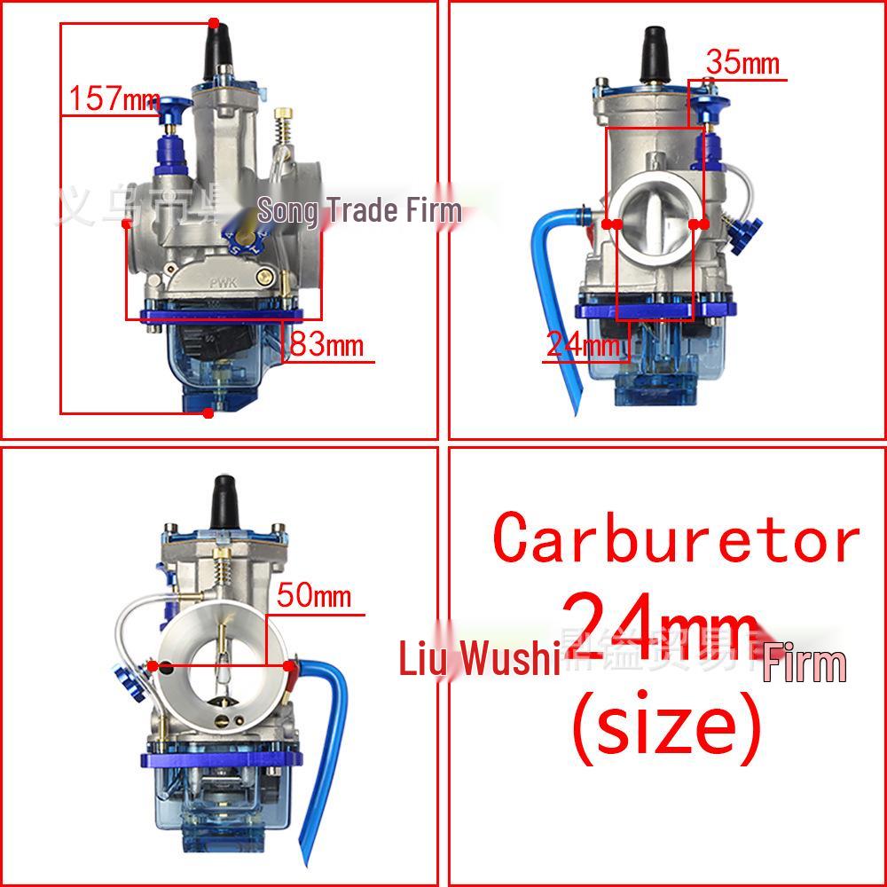 PWK Slide Valve Transparent Oil Cup Carburetor for ATVs/UTVs (Sizes: 24-34mm) 34mm