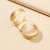 Geometric C-shaped Earrings: European & American Style with Exaggerated Circles for Women