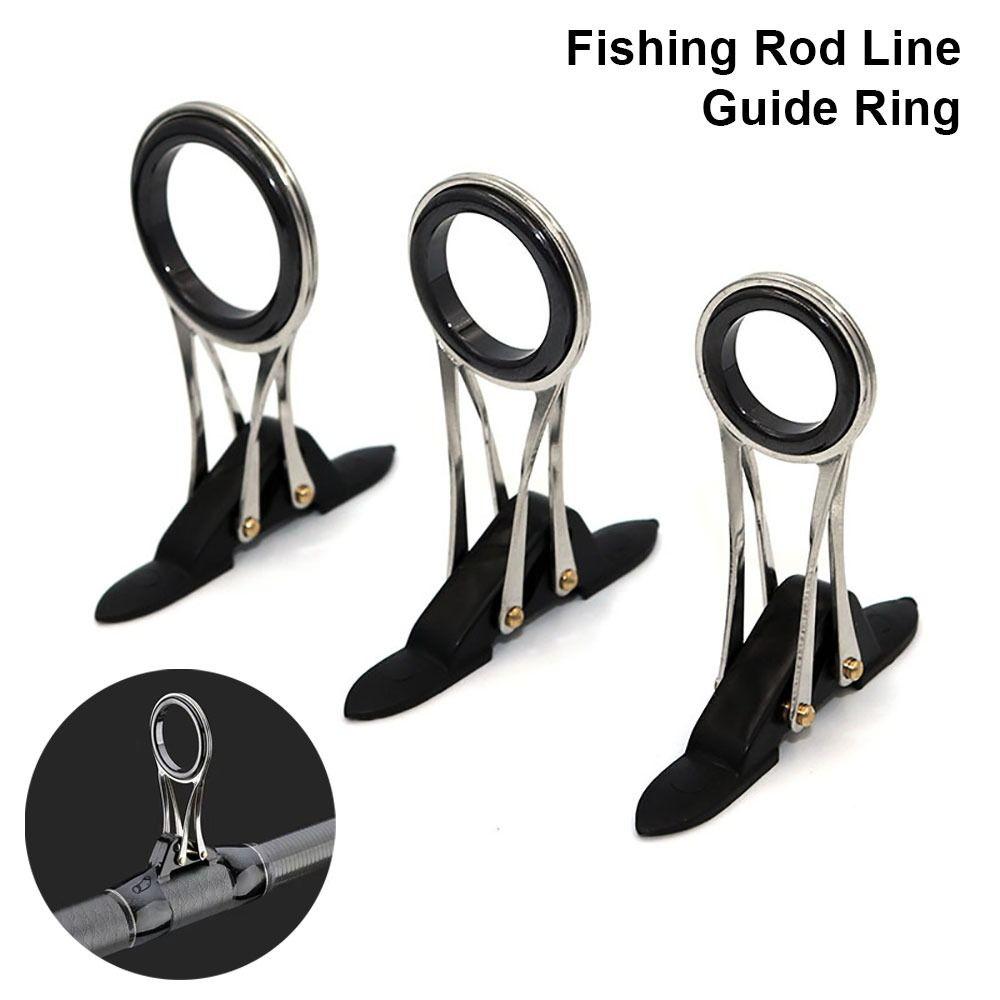 1Pcs Stainless Steel Fishing Rod Pole Line Guides Folding Guide Ring Wearproof Eye Ring Fishing Tackle Accessories Durable