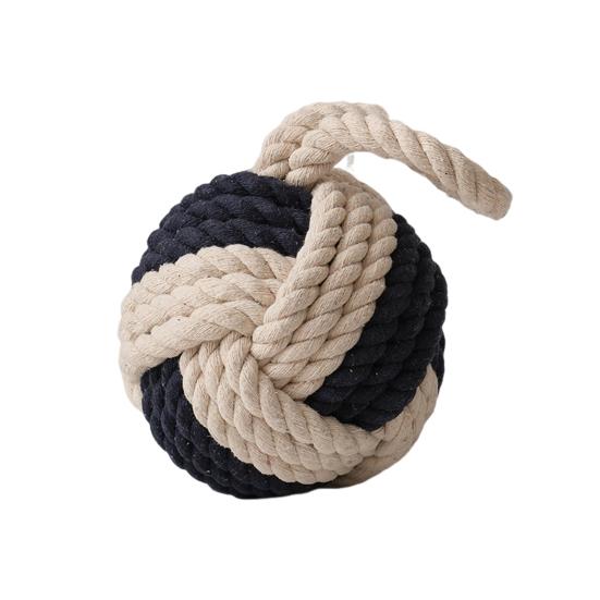 Weighted Door Stopper Heavy Sand Filled Door Stop with Handle Home Office Indoor Decorative Handmade Cotton Rope Ball Floor Doorstop