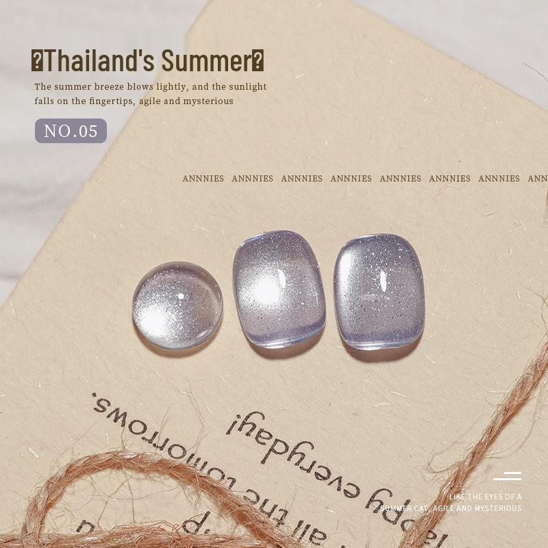 

Гель Кошачий глаз нового стиля 2025: Перламутровый желеобразный лак для ногтей «Ледяной кристалл» полупрозрачного фарфорово-белого цвета с эффектом взрывного блеска