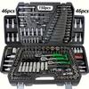 46pcs Premium Ultimate Automotive Repair Tool Set - High Torque Chrome Vanadium Steel Kit for Car, Bicycle, and Motorcycle Maintenance