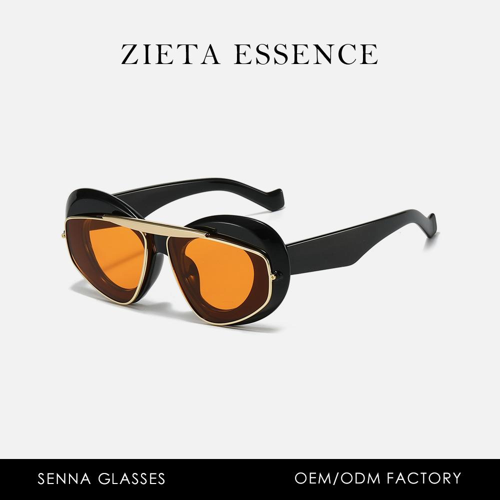 Luo Jia Metal Personality Retro Double Frame Sunglasses Show Street Sunglasses Men And Women