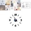 Premium Quality Diy Analog 3d Mirror Surface Large Number Wall Clock Sticker For Home Office Decor
