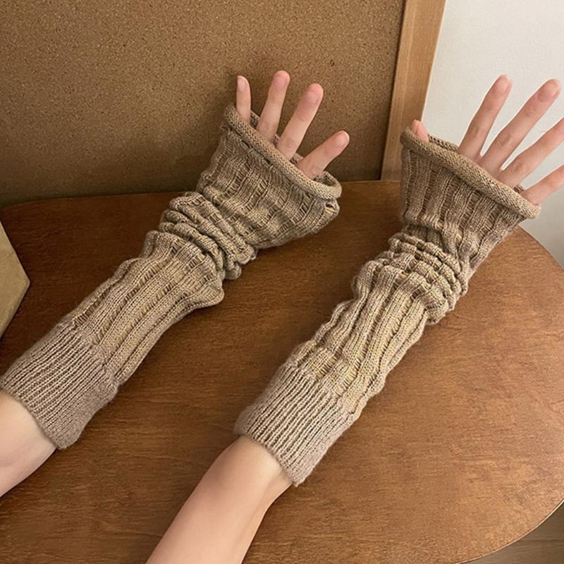 Womens Vintage Sleeve Winter Wrist Gloves Wrist Warmer Gloves Y2K Glove Fingerless Gloves for Halloween Party