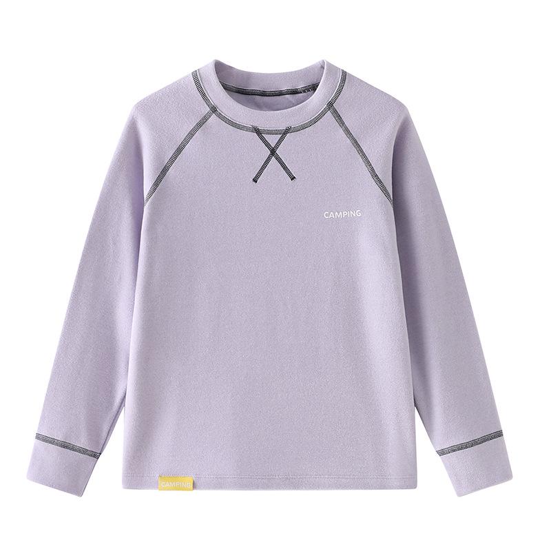 

2025 Autumn/Winter Kids Raglan Sleeve Thermal Base Layer Long Sleeve Top 110