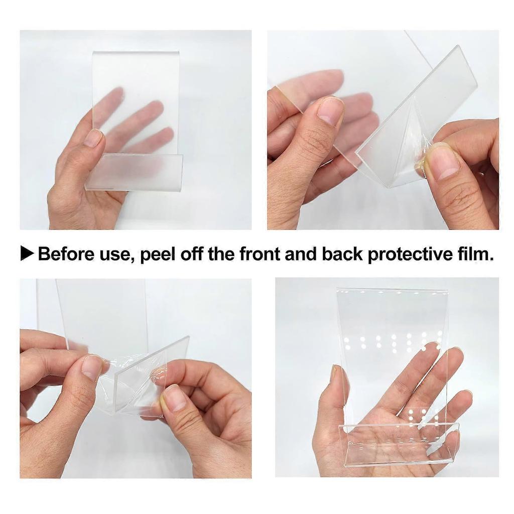 4pcs Sign Holder Stand Clear Acrylic for Phone Leaflet Book Menu Poster Brochure Magazine Table Sign Display