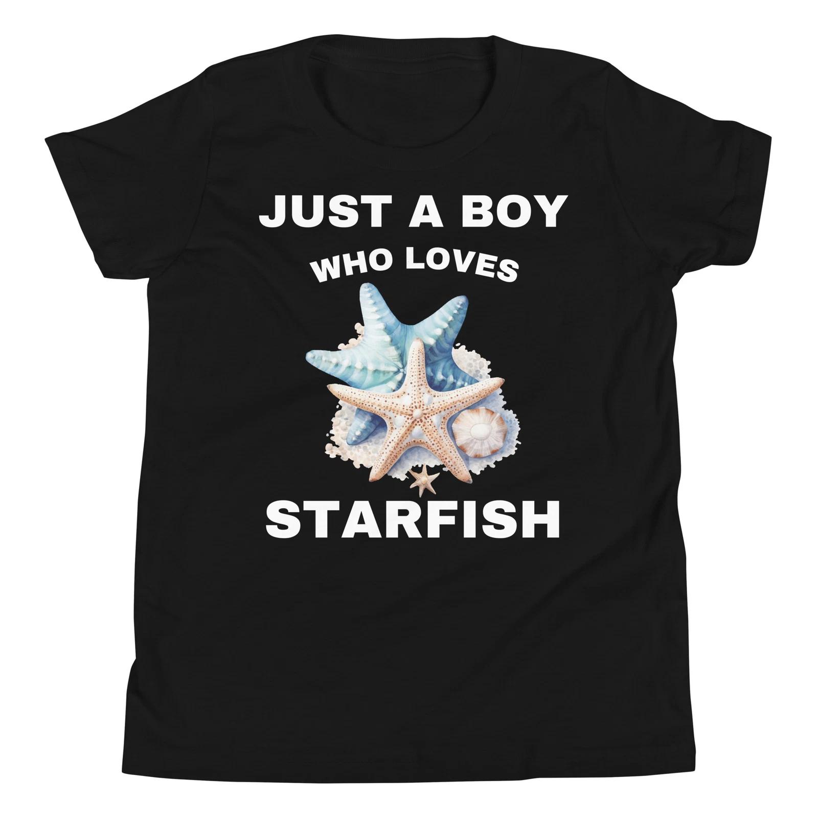 

Just a Boy who Loves Starfish Ocean Animal Aquarist Lover Youth T-Shirt 100