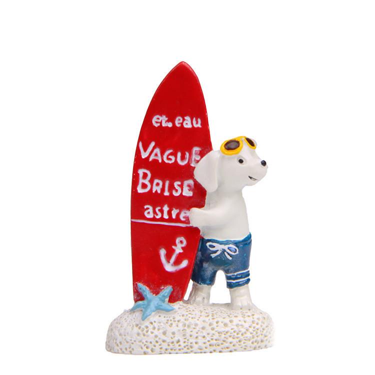 

Мультяшные щенки для серфинга, смоляные фигурки для фотореквизита и домашнего декора