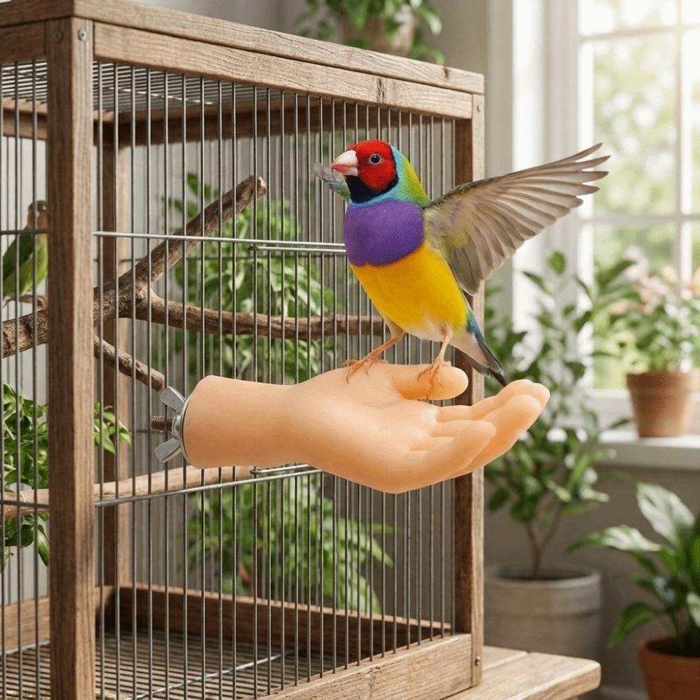 Verschleißfester handgeformter Vogelständer Realistischer Papageien-Standstock Haustier Interaktiv