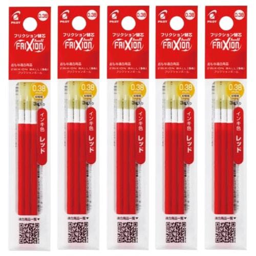 Pilot Friction Ball Slim/Multicolor Type Refill 0.38mm 3 Pieces X 5 Red LFBTRF30UF3R X 5 Set of 5