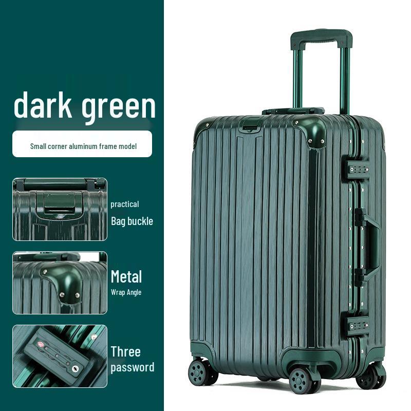 Ultralight 20-Inch Aluminum Frame Trolley Suitcase with Universal Wheels for Travel