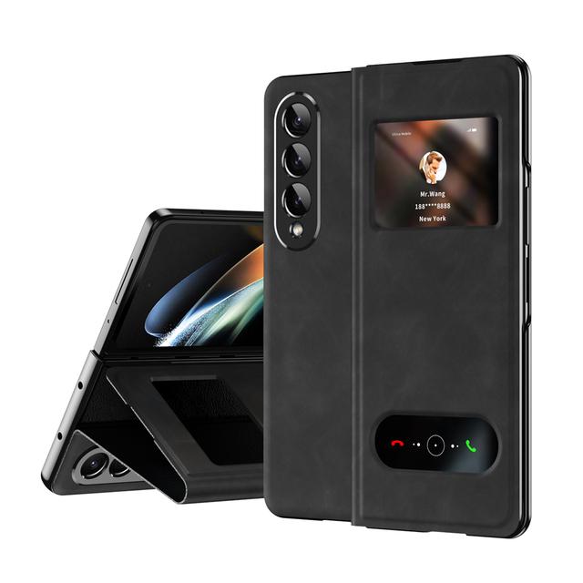 Anti -Dust Kickstand Leather Phone Bag Case For Samsung Galaxy Z Fold4 Fold 4 5g Zfold4 Fold2 Fold3 Fold 3 2 Protective Cover