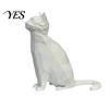 Exquisite Detail Cat Sculpture Geometric Figurine, 3D Printed Low-Poly Sculpture, Modern Matte Black Ornament Artistic Statue for Home Table