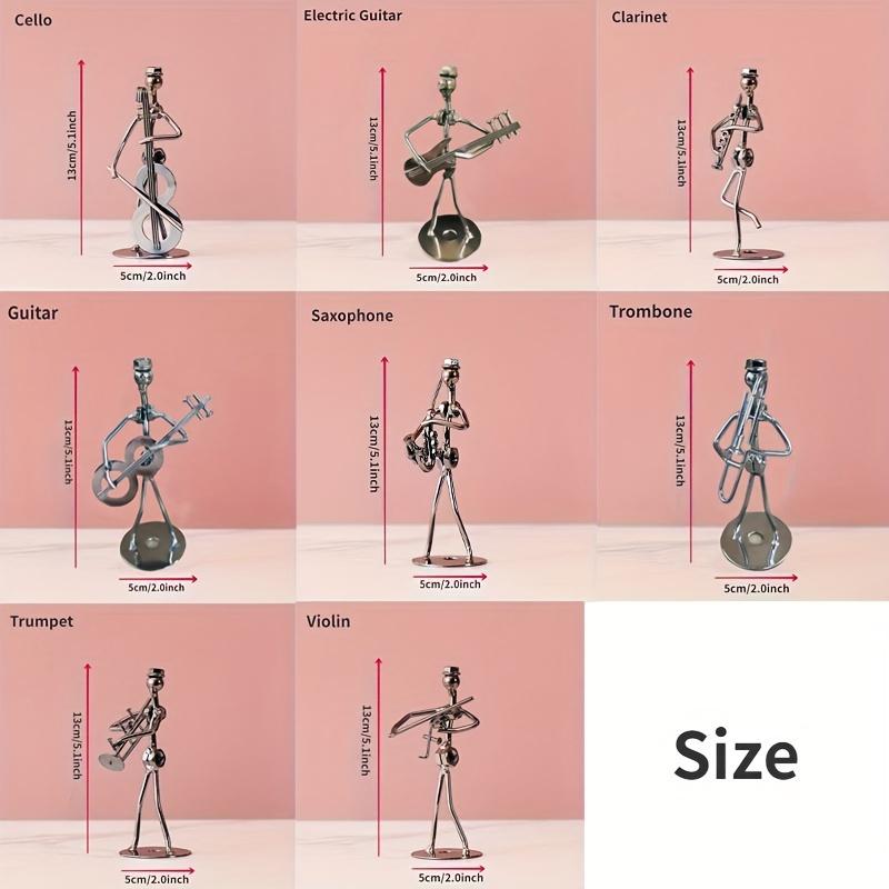 Elegant Metal Guitarist Handcrafted Statue - Iron Music Sculpture, Perfect Choice for Home and Office Decor, Ideal Gift for Music Lovers