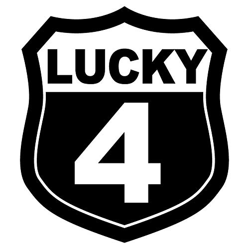 nc-smile Наклейка с цифрами Тип А Черный Маленький размер Счастливое число small