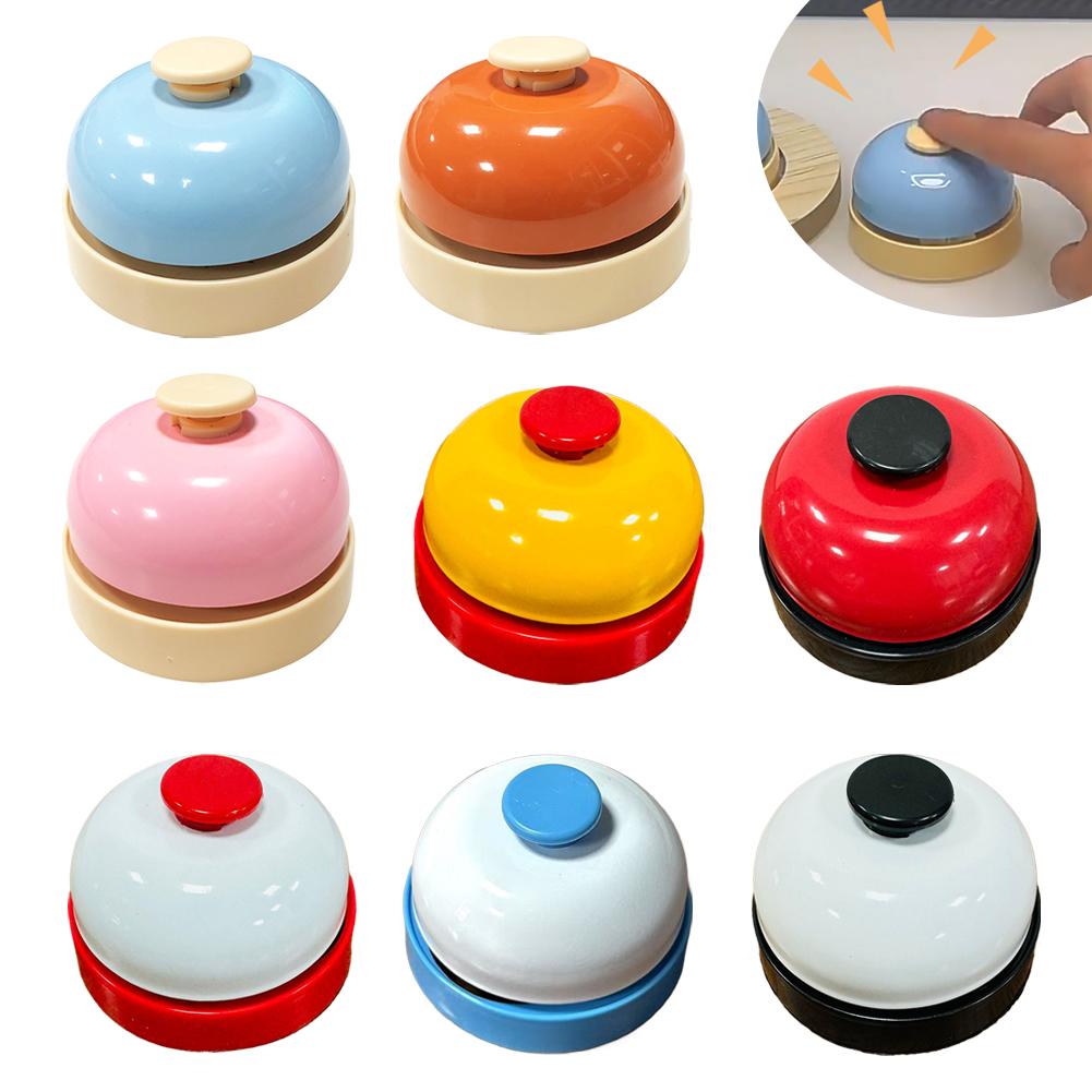 Table Order Bell Multi Color Handbell for Restaurant Kitchen Bar Waitstaff Call Pet Training Classroom School Party Games