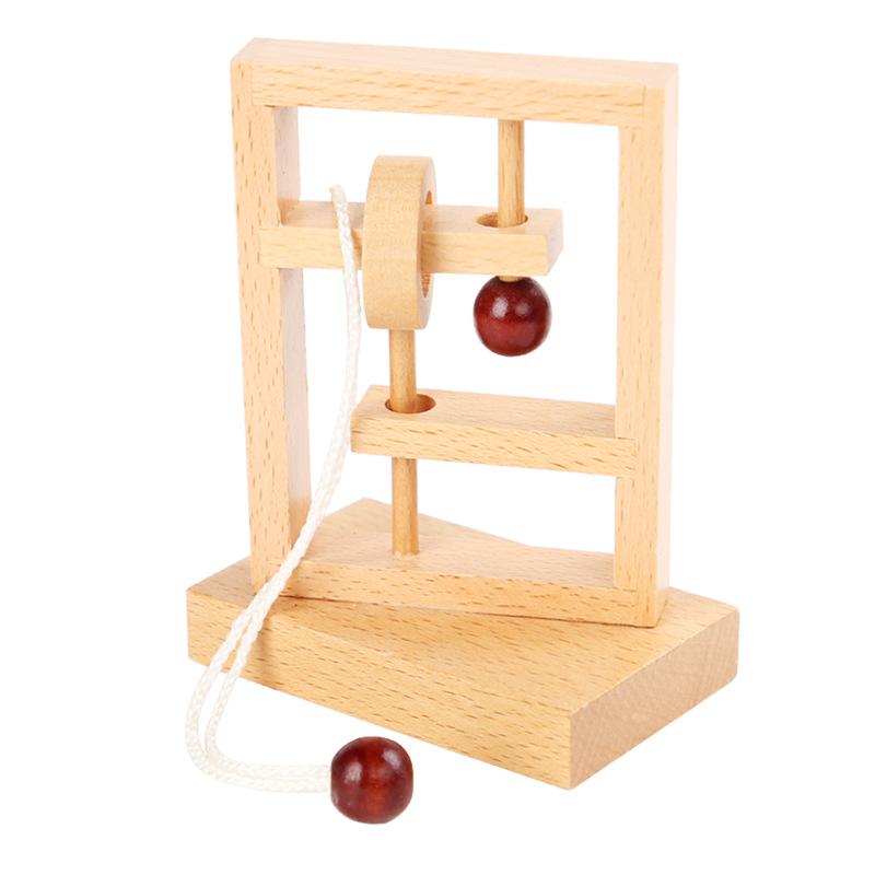 Ahşap Kilidi Açma Stres Giderici Oyuncaklar Luban Kilidi Zeka Oyunu İp Çözme Döngü Bulmacası Yetişkinler Çocuklar İçin Eğitici Oyun