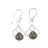 Natural Labradorite Gemstone 925 Stamped Silver Handmade Jewelry Earrings 1.50" EE-2-30