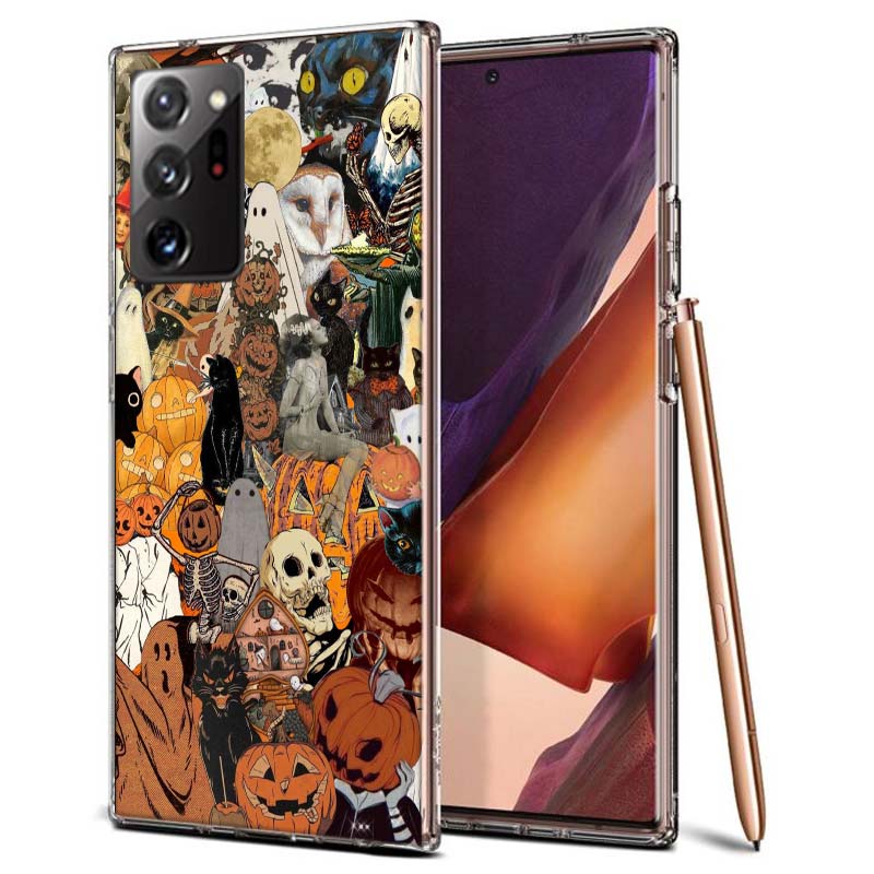 

Halloween Fall Art Witch Cat Phone Case for Samsung A55 A35 A25 A15 A07 A05S A16 A17 A26 A36 A37 A56 A57 Galaxy Note 20 10 A50S Samsung A10S