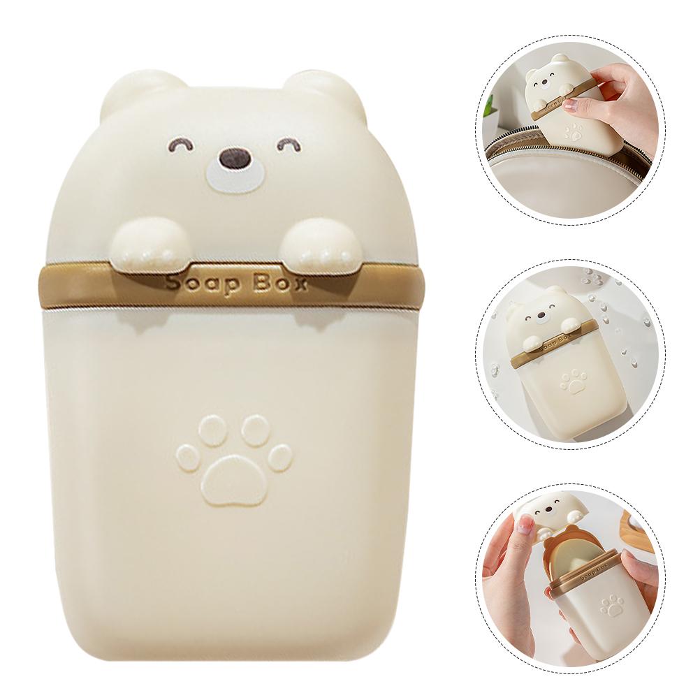 Sealed Soap Dish with Lid Portable Draining Holes Plastic Boxes for Travel Shower KitchenSoap Container Storage