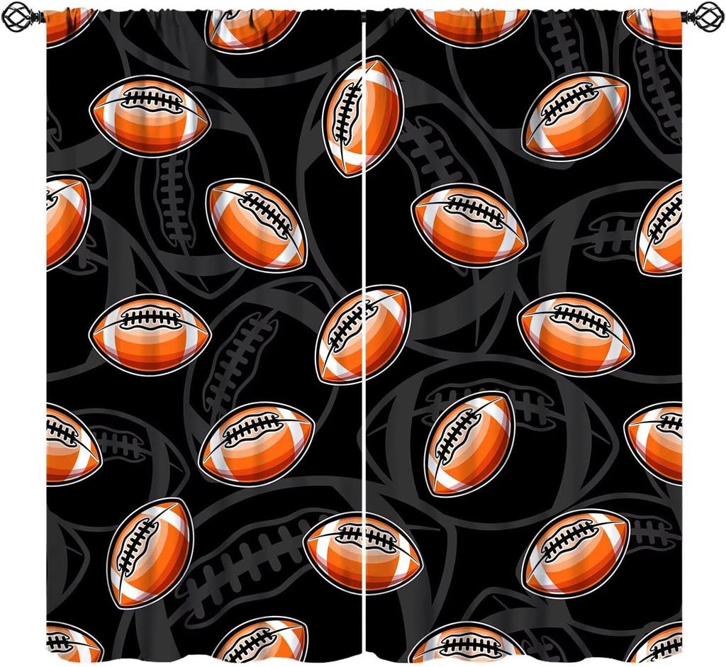 Racing Curtains for Teens Games Room Decor Black White Checkered Flag Art Printed Window Drapes for Kids Bedroom Living Room