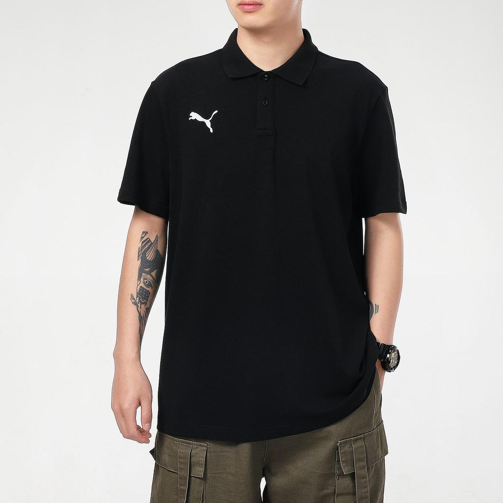 Puma Polo Shirts Men's Black Polo Collar Moderate Straight Fit 656579-03