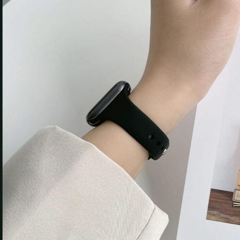 Slim strap for Apple watch ultra 2 3 band 49mm 46mm 44mm 41mm 45mm correa Silicone bracelet iWatch series 11 8 7 3 9 10 SE 40mm