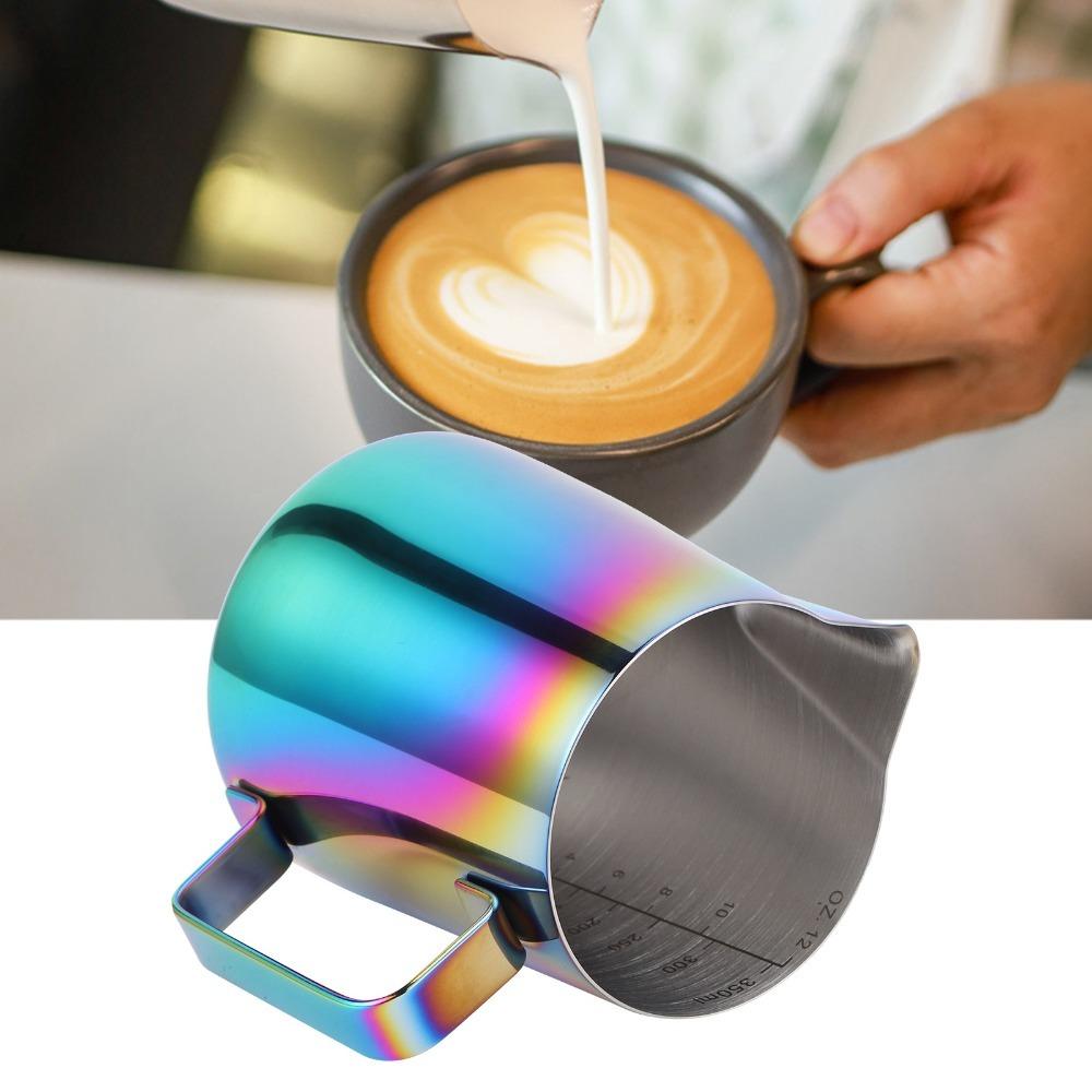 350ml Capacity Coffee Pitcher Colorful Coffee Frothing Cup Latte Art Cup  Latte Art Making